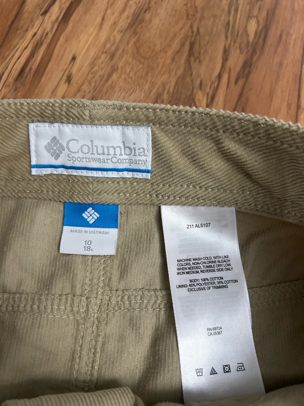 Columbia Corduroy Tan Hiking Skirt Womens Size 10 - Picture 6 of 8